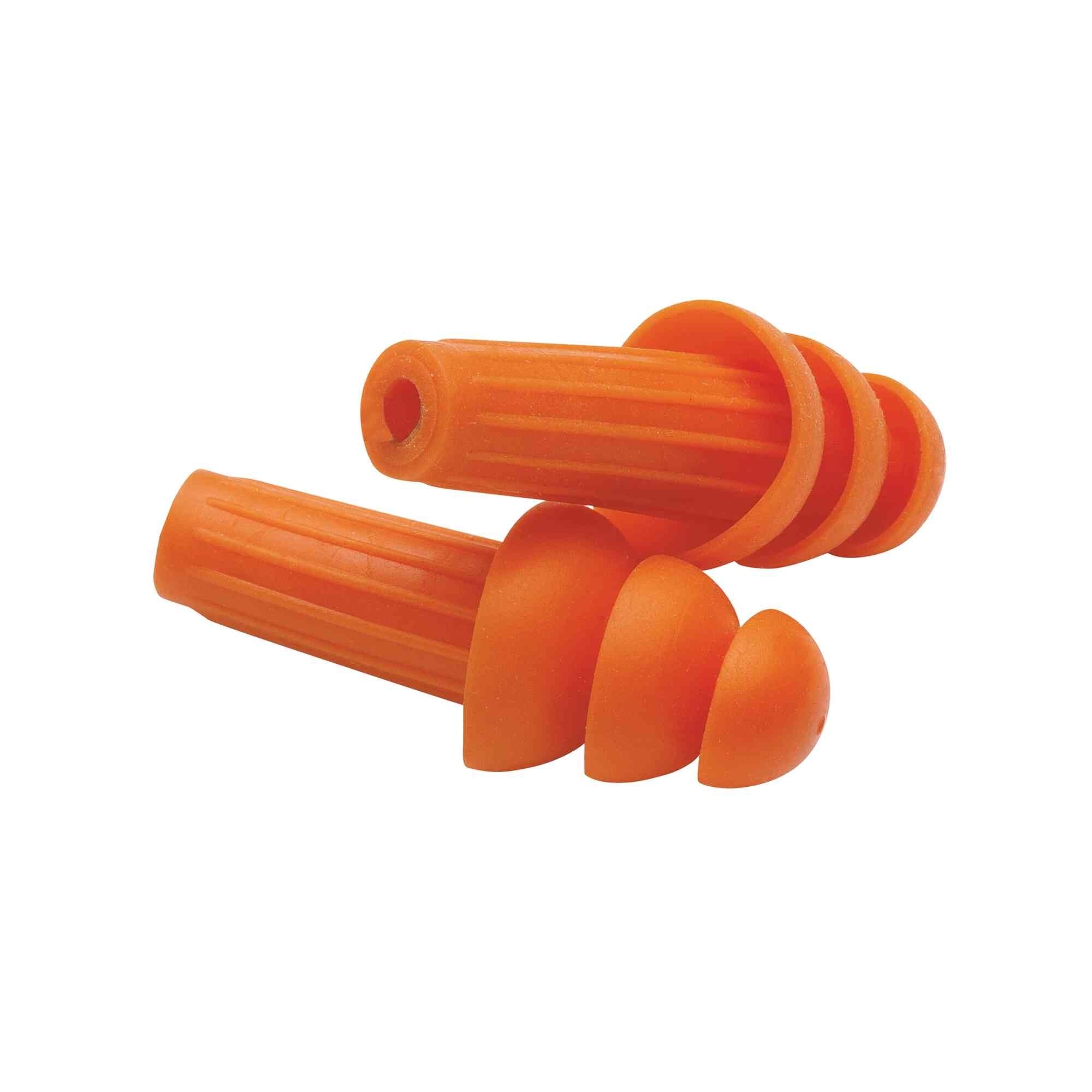 Jackson Safety® - Earplugs - H20 - Reusable - Tapered - Uncorded - Orange - NRR 26 - (100 Pair Per Dispenser Box) - Model # 67220